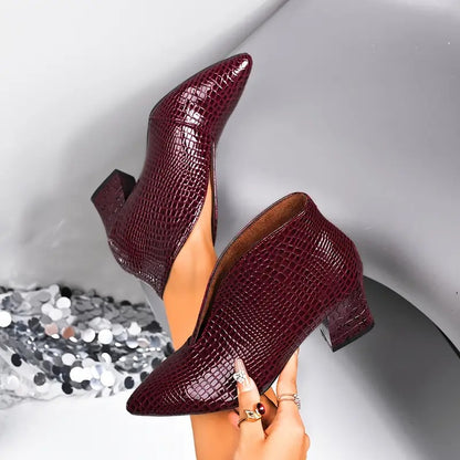 Chic Slouch Käärmenahkaiset Nilkkurit