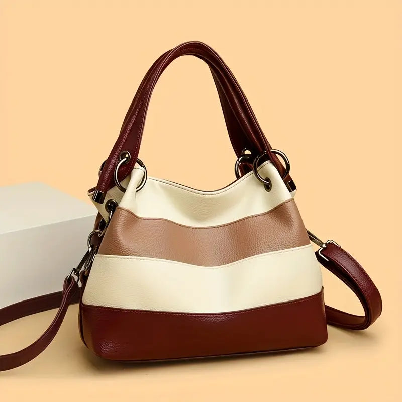 RetroVibe™ Raidallinen Olkalaukku