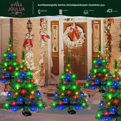 Aurinkokennolla toimivat joulukuusen valot