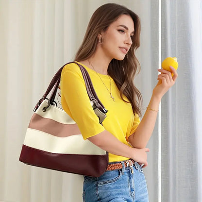 RetroVibe™ Raidallinen Olkalaukku