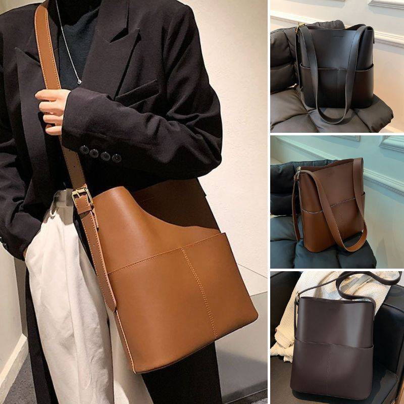 LuxeCarry™ Pehmeä Nahkainen Olkalaukku