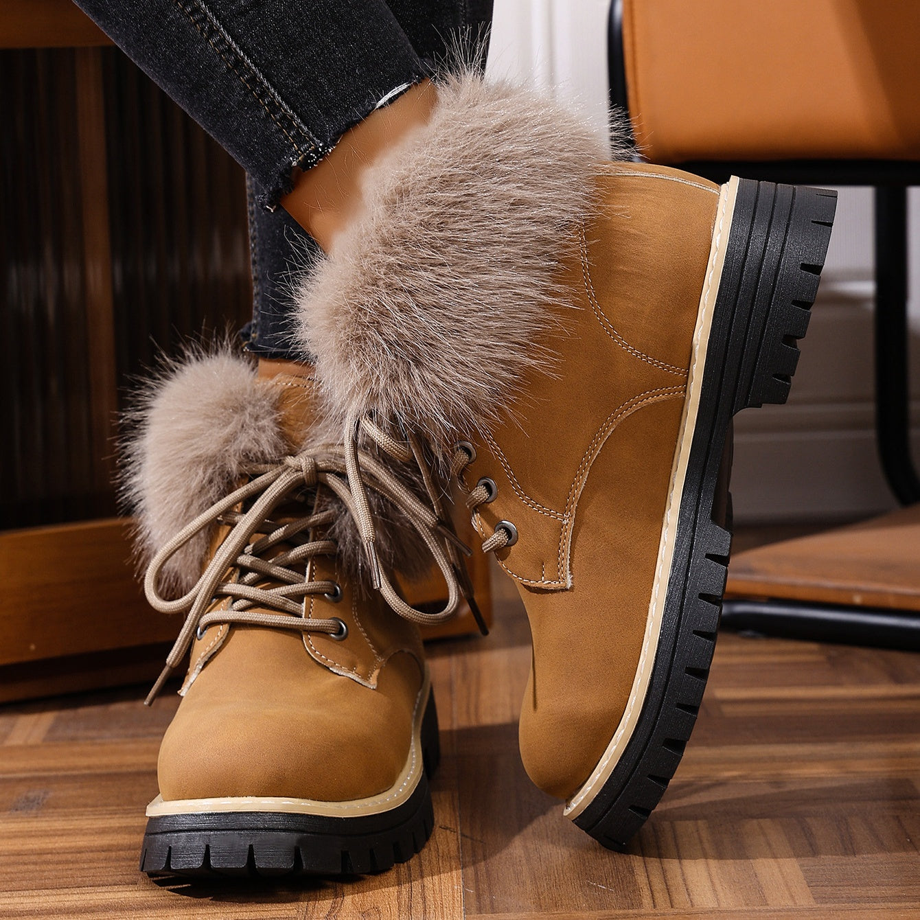 CozyChic-talvikengät turkissuikasilla