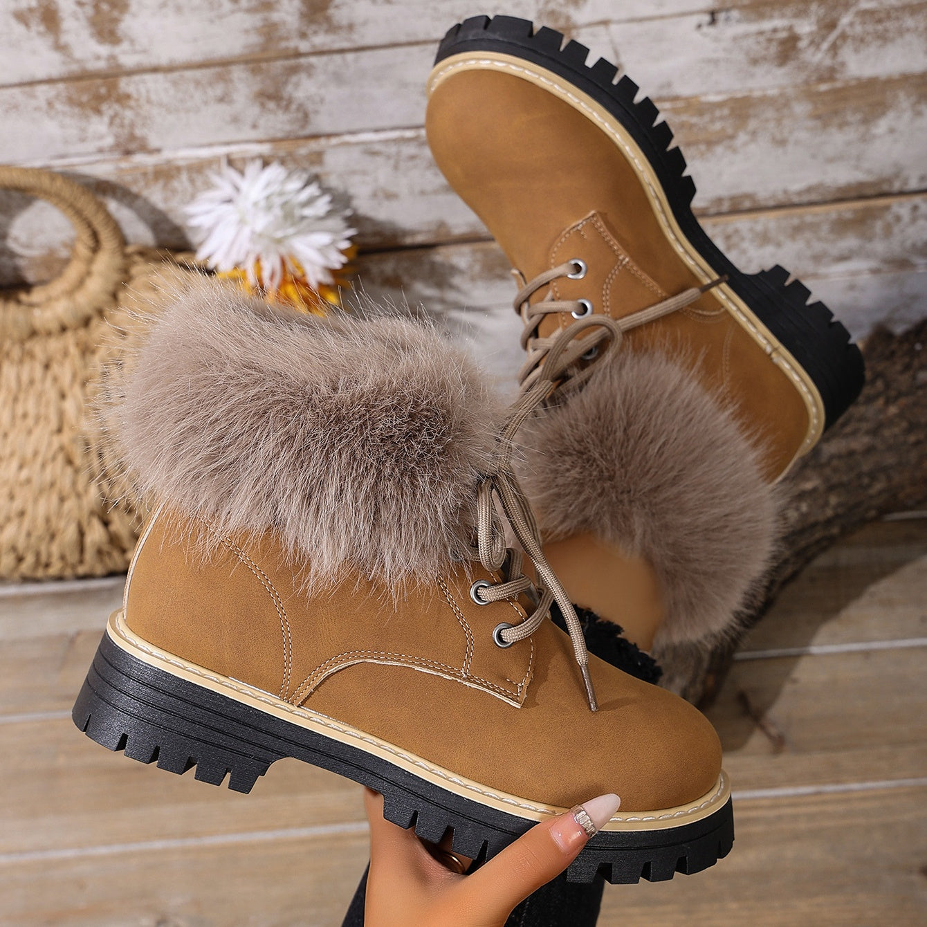 CozyChic-talvikengät turkissuikasilla