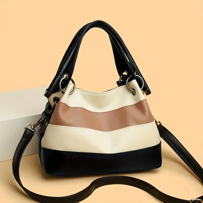 RetroVibe™ Raidallinen Olkalaukku