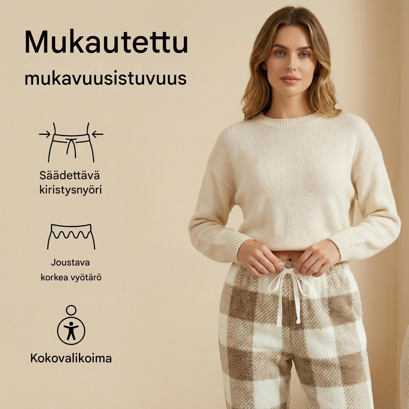 Talviset Vintage-Ruutuhousut