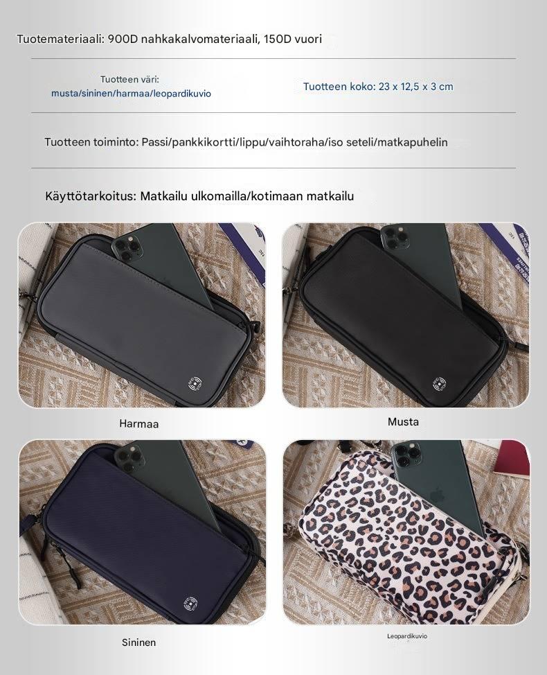 Monitoiminen Passilaukku – RFID-suojattu ja Vedenkestävä Matkakorttikotelo