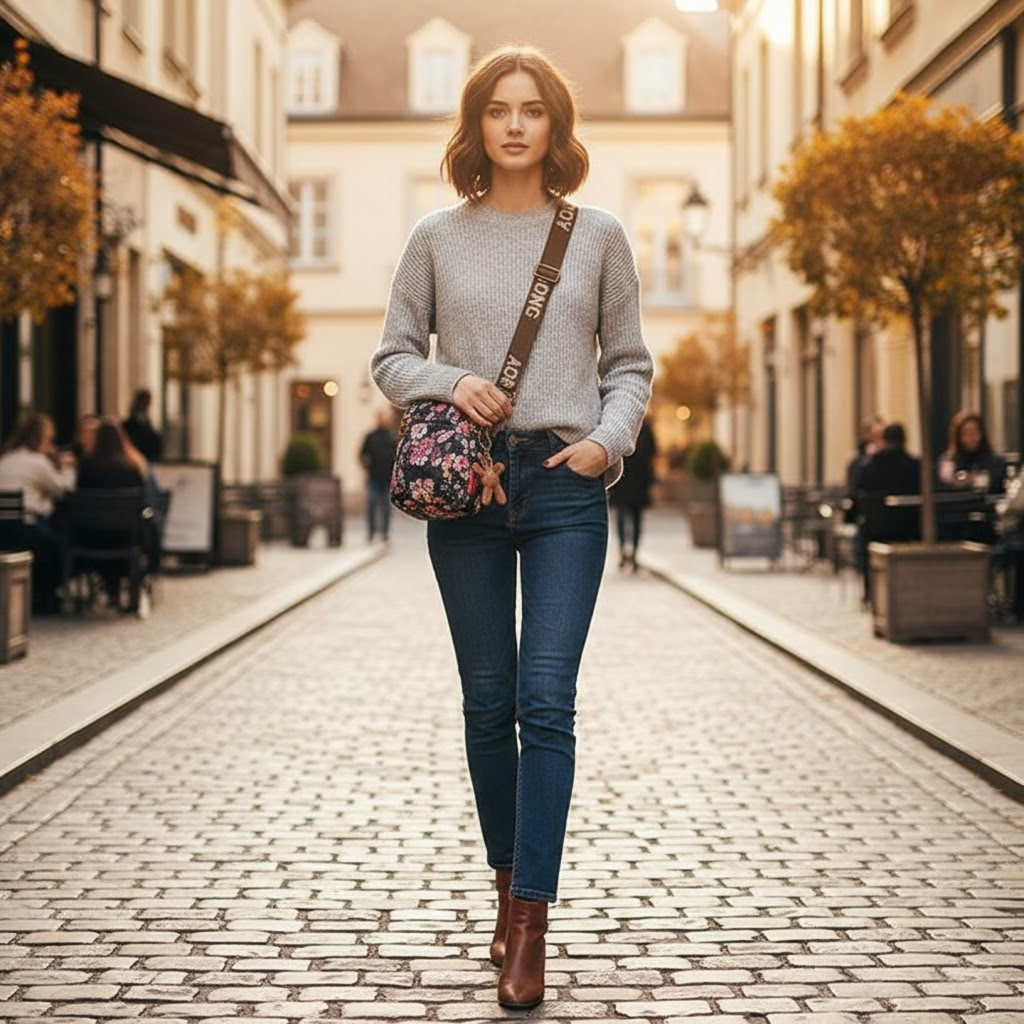 AOLONG™ Kukka-Canvas Crossbody Mini