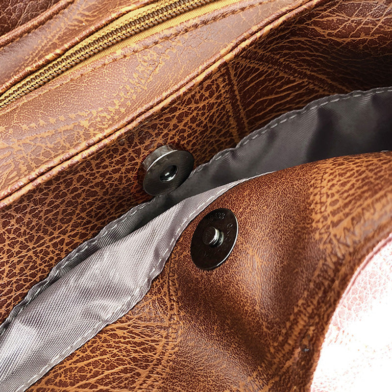 Retro™ – Naisten Tilava Olkalaukku Pehmeää Nahkaa