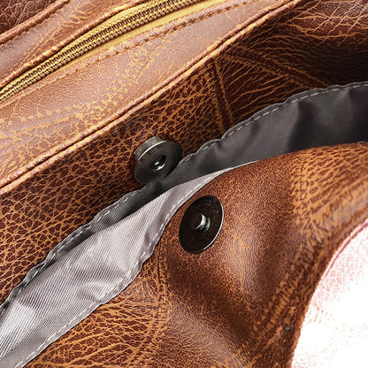 Retro™ – Naisten Tilava Olkalaukku Pehmeää Nahkaa